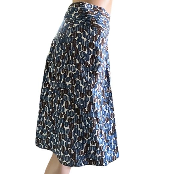 Mossimo Pleated Skirt, Blue Brown | 16 - Picture 4 of 13